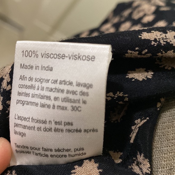 The Masai Clothing Company floral dress asymmetrical tie neckline - Picture 5 of 7